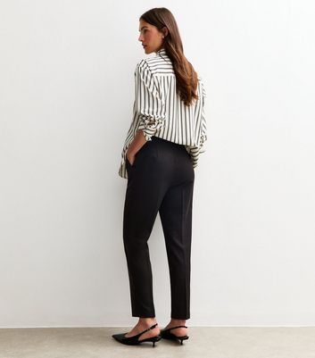 Black Tapered Leg Tailored Trousers New Look