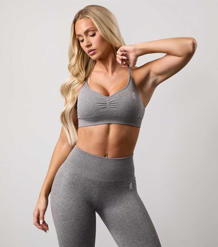 Gym King Grey Sculpt Seamless Sports Bra