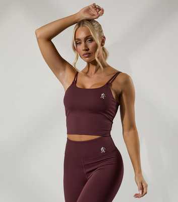 Gym King 365 Burgundy Long Line Tank Sports Bra
