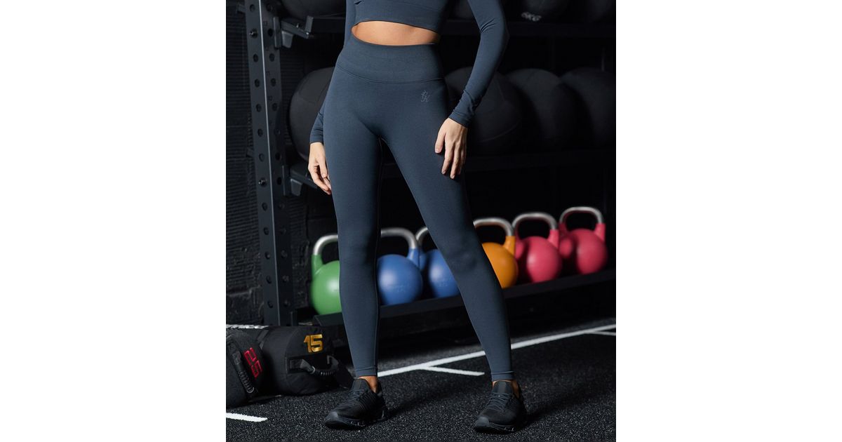 Gym King Bright Blue Sculpt Seamless Leggings New Look