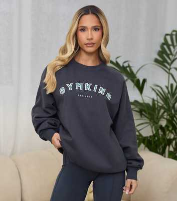 Gym King Bright Blue Shadow Crew Neck Sweatshirt