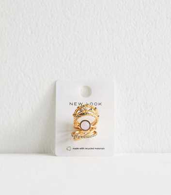Gold Tone Pack of 5 Stackable Rings