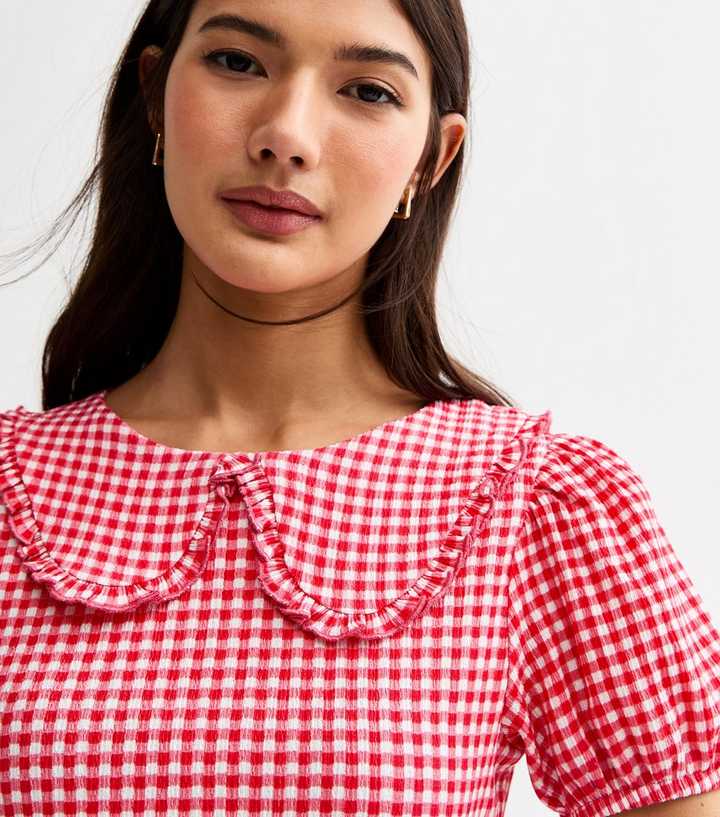 red peter pan collar dress Short Back Zipper Sleeveless Red / S Made in USA Buy Allegra K Peter Pan
