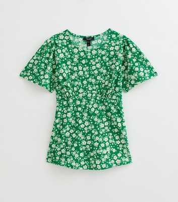 Maternity Green Floral Print Top