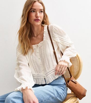 【完売品】CLANE PINTUCK CROPPED BLOUSE ホワイト PINTUCK CROPPED BLOUSE｜TOPS(トップス)｜CLANE OFFICIAL
