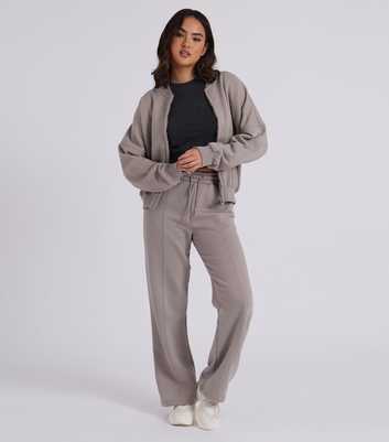 Urban Bliss Grey Bomber Jacket and Wide Leg Joggers Set