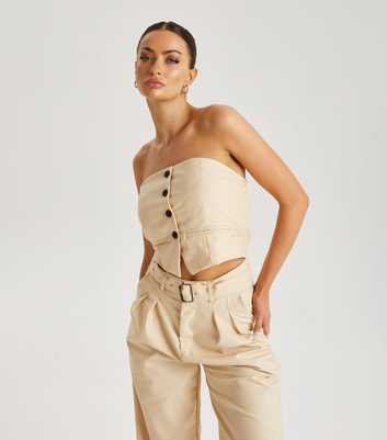 Urban Bliss Stone Button Front Corset Top