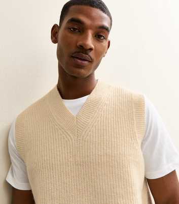 Oatmeal Relaxed V-Neck Vest