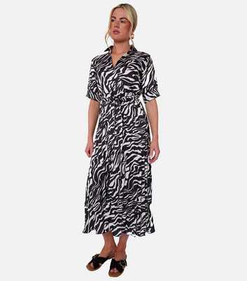 Gini London Black Printed Midi Dress