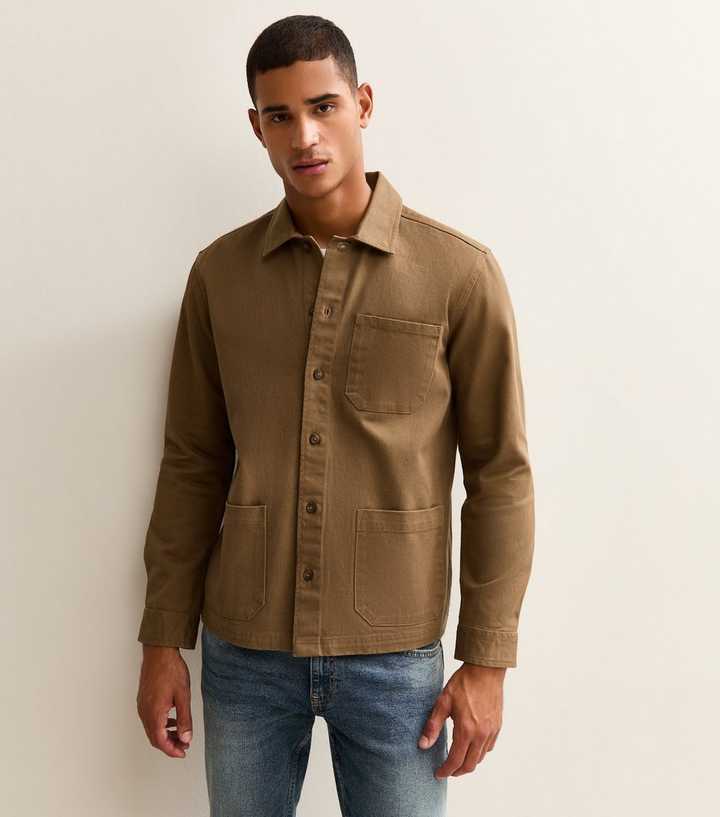 Brown Regular Fit Patch Pocket Shacket | New Look