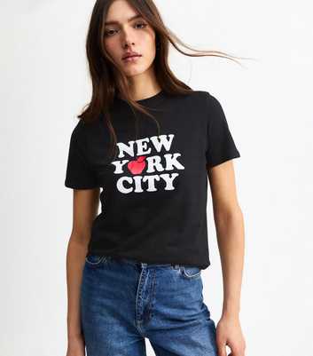 Black New York City Print T-Shirt