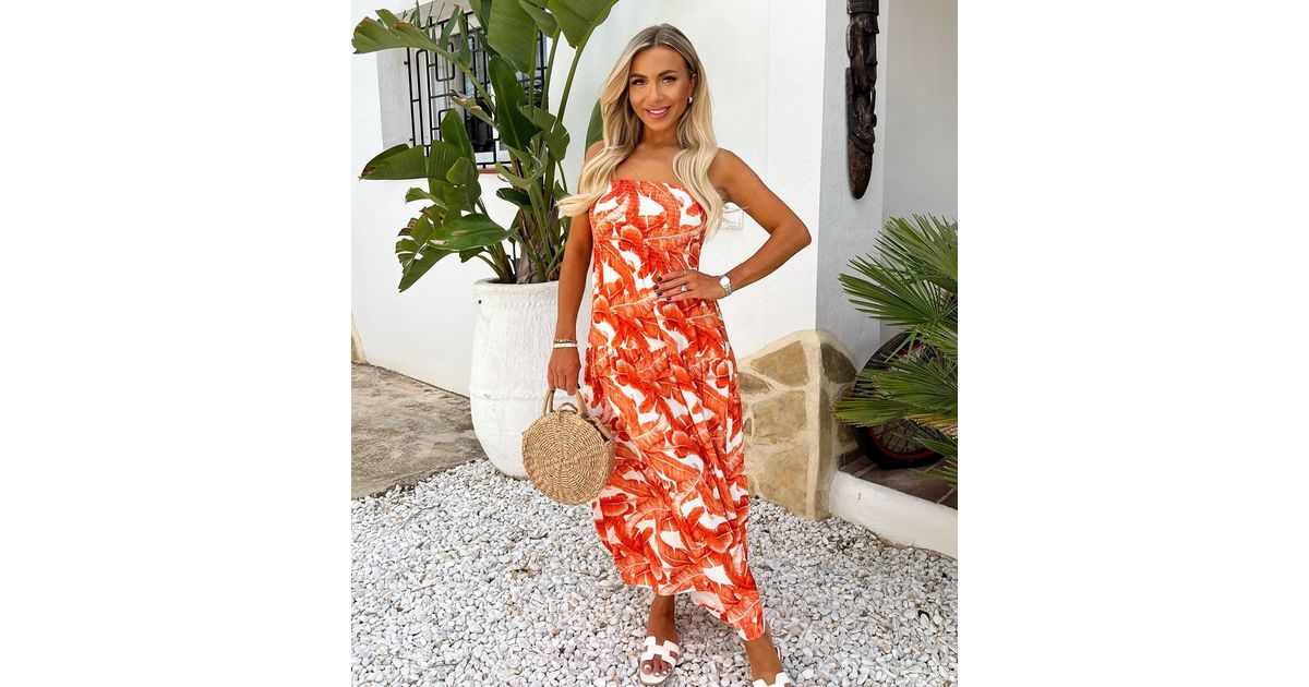 open lace back dress Hawaiian Fern Leaf Black Velvet Collar Orange Muumuu Dress 2081 / MR144 6