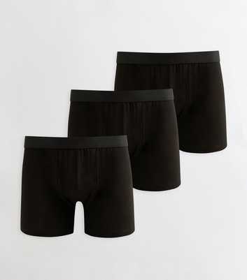 Pack Of 3 Black Boxers