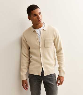 Stone Regular Fit Long Sleeve Knitted Shacket