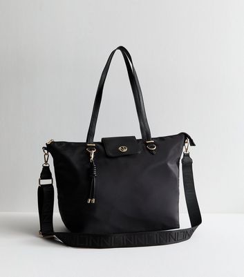 Compact MOM TOTE BAG(black×black logo) Nursery bag Mommy Bag ® black | Childhome.com