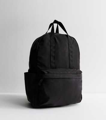 Black Zipped Backpack