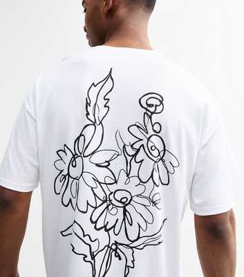 White Oversized Printed T-Shirt