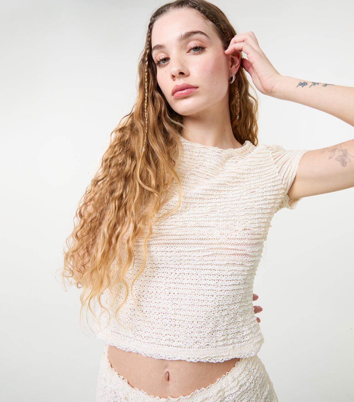 Women's Stone Textured Top Pink Vanilla New Look