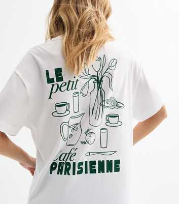 White Le Petit Café Parisienne Graphic T-Shirt