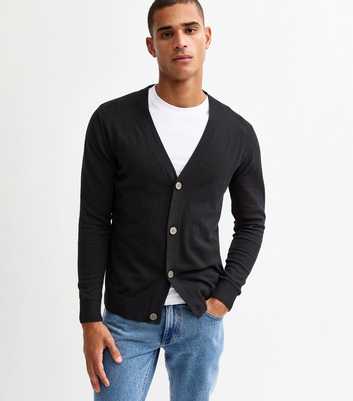 Jack & Jones Black Knit Cardigan
