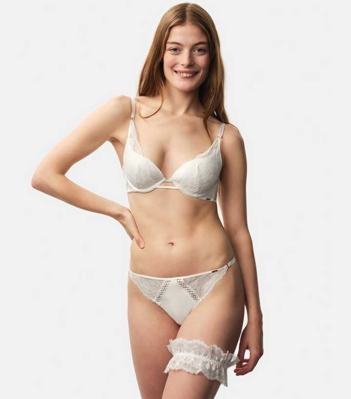 Dorina Ivory Lyra Satin Garter