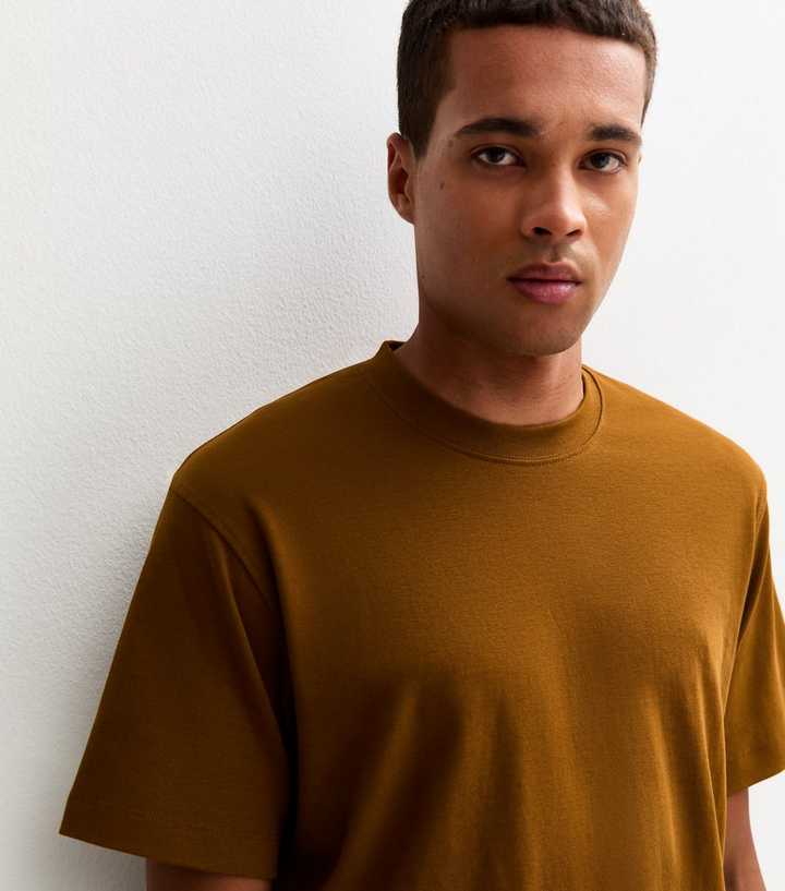 Jack & Jones Brown Oversized Heavyweight T-shirt