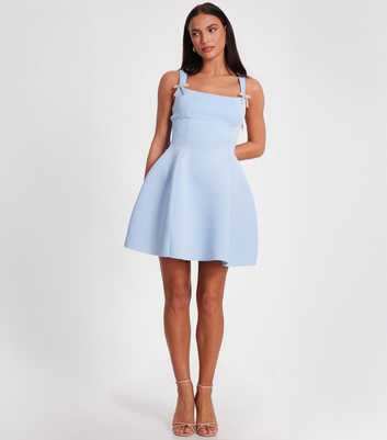 QUIZ Light Blue A Line Mini Dress