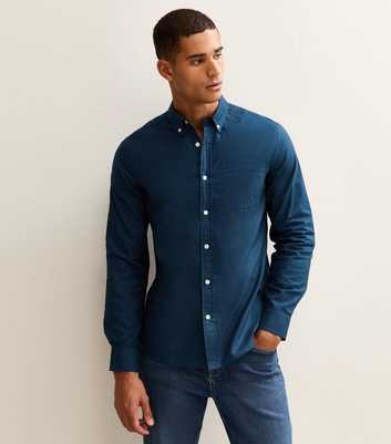 Navy Regular Fit Long Sleeve Oxford Shirt