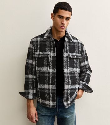 Only Sons Black Regular Check Shirt Jacket