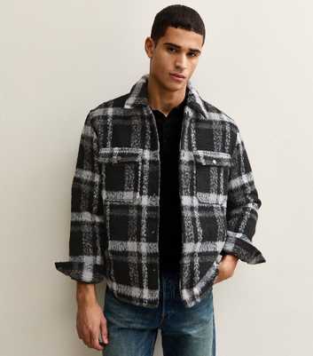 Only & Sons Black Regular Check Shirt Jacket