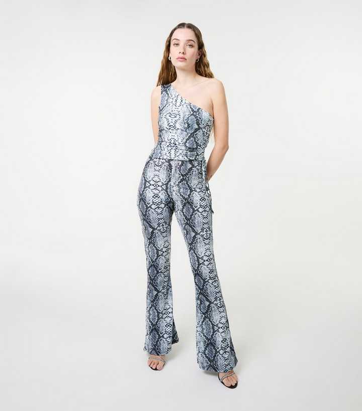 Pink Vanilla Multicoloured Snake Print Flare Trousers