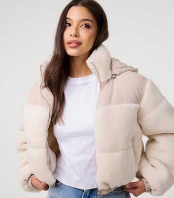Pink Vanilla Cream Tiered Hooded Coat