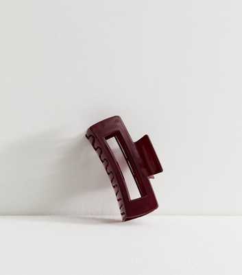Light Burgundy Shiny Rectangular Hair Clip