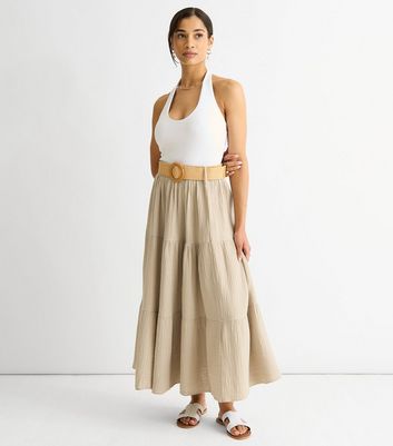 スカート Antonelli Beige Iglesias Maxi Skirt 28452504_57870671_600.jpg