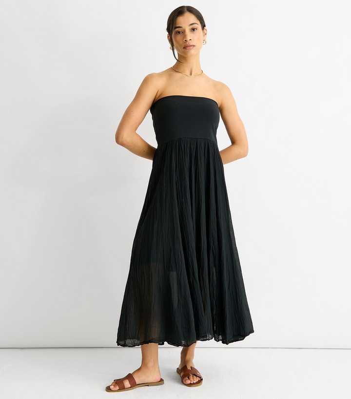 Gini London Black Maxi Skater Skirt Multiway Dress