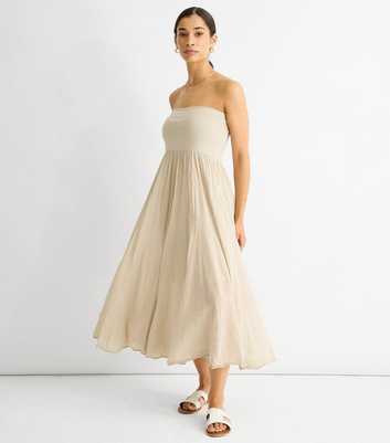 Gini London Beige Maxi Skater Skirt Multiway Dress