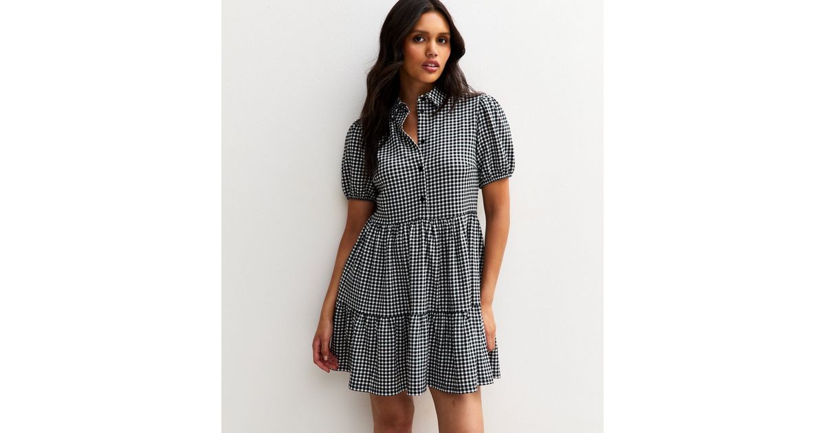 Cyla Gingham Check Mini Dress Shirt main image 1