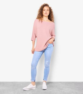 apricot batwing top