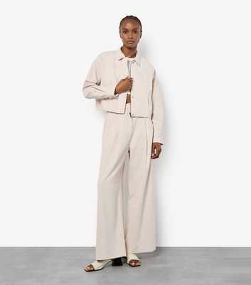 Apricot Stone Wide Leg Tailored Trousers