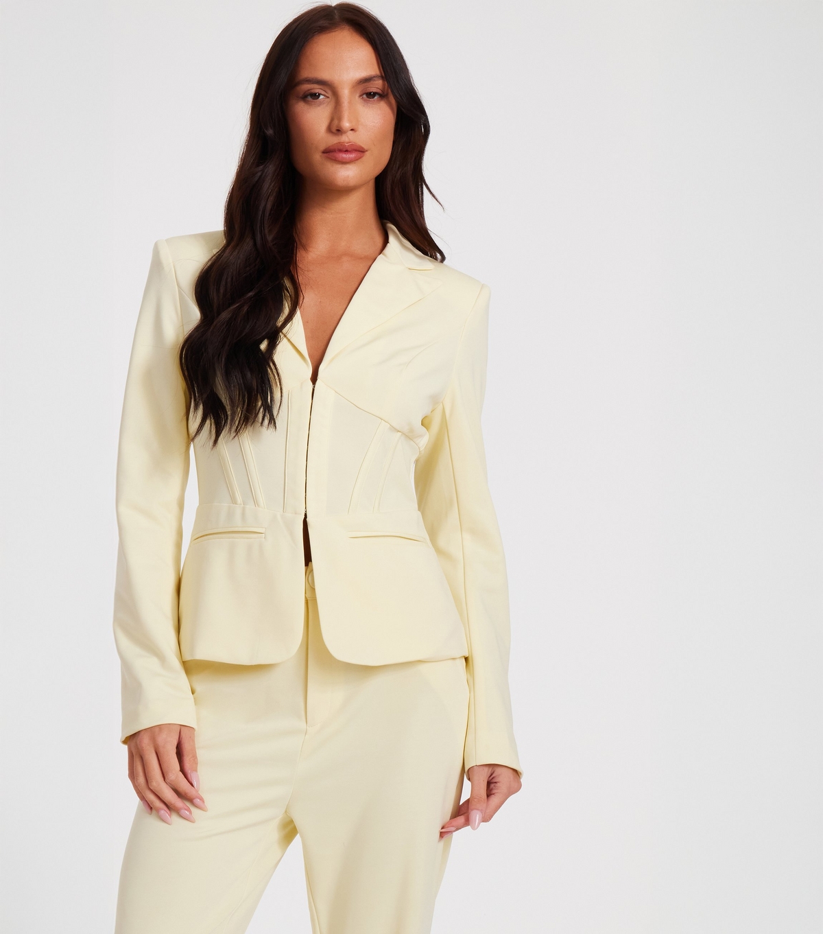 Women's Yellow Tailored Blazer Quiz New Look