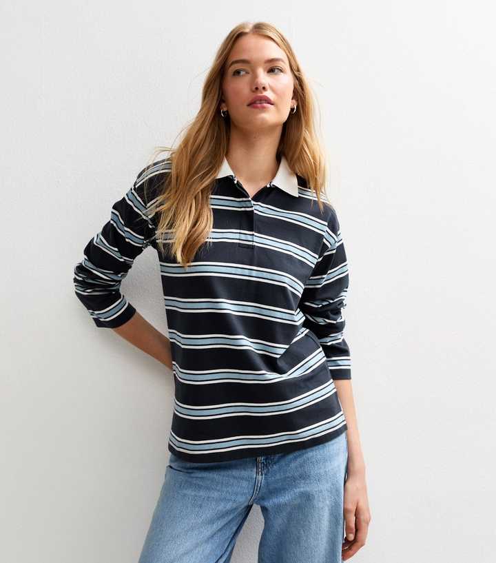 Blue & Red Striped Rugby Top main image 1