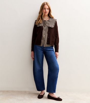 mellow frill check shirt ブラウン Elja Check Shirt - Orange Check - Holzweiler