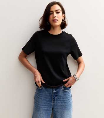 Premium Black Heavyweight Cotton Relaxed T-Shirt
