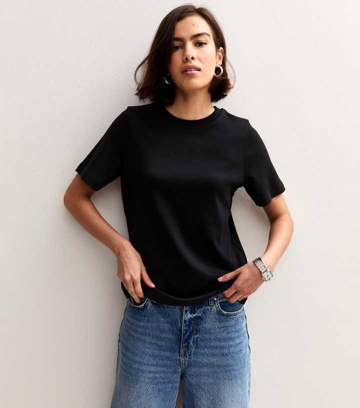 Premium Black Heavyweight Cotton Relaxed T-Shirt