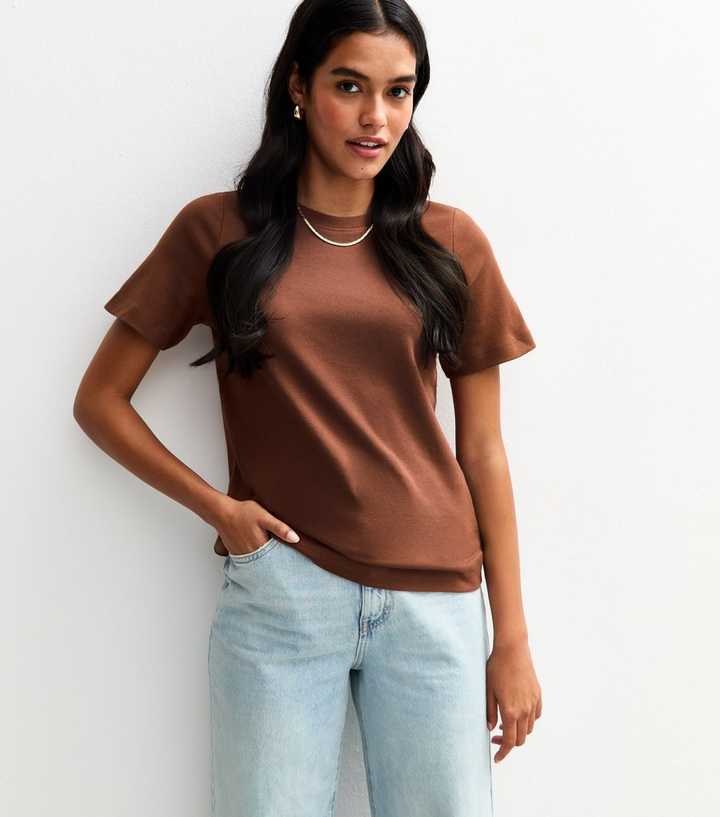 Premium Brown Heavyweight Cotton Relaxed T-Shirt