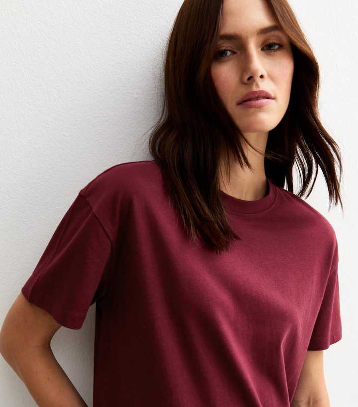 Dark Burgundy Boxy T-Shirt