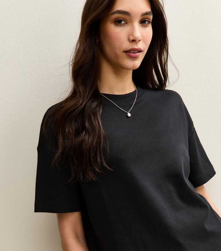 Premium Black Heavyweight Cotton Boxy Fit T-Shirt