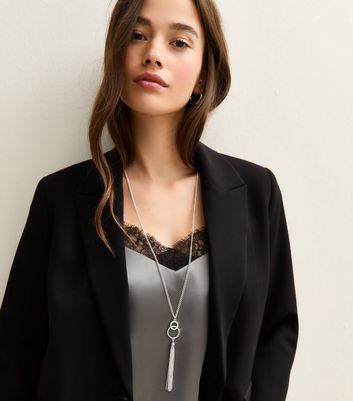 【TATIANA】(Silver925) Glim Pebble Long Necklace MUSINSA | TATIANA (Silver 925) Heart Tail Y Line Necklace NZ2425