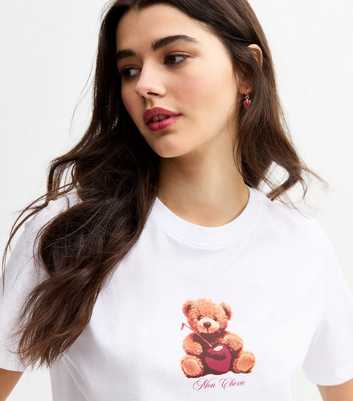 White Cherry Bear T-Shirt 