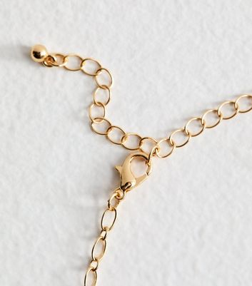 Gold Tone Multi Charm Statement Necklace